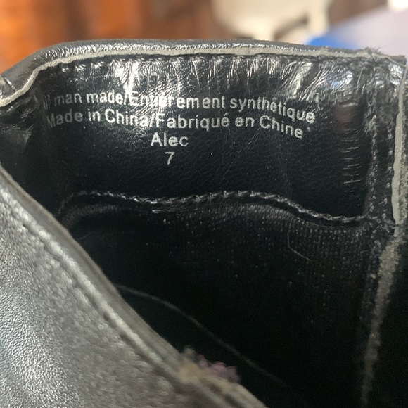 EUC Black Faux Leather Booties - Picture 5 of 8